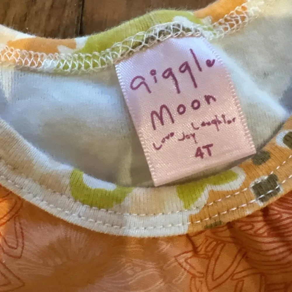 Giggle Moon Girls Long Sleeve Dress Pants Set 4t Ruffles Long Sleeve Orange Fall